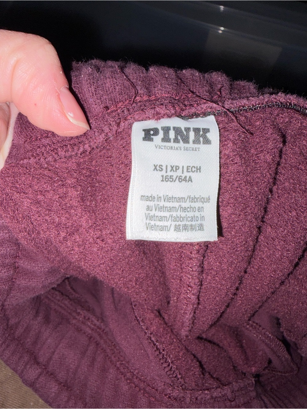 PINK Victoria's Secret Maroon Jogger Sweatpants - Picture 4 of 4